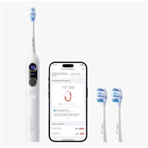 usmile Y20PRO Spazzolino Elettrico, Spazzolino Intelligente Alimentato da IA con Modalità Automatica AM/PM, 4 Modalità di Spazzolatura, Batteria da 90 Giorni, Controllo App, Mappa 3D in Tempo Reale, 2