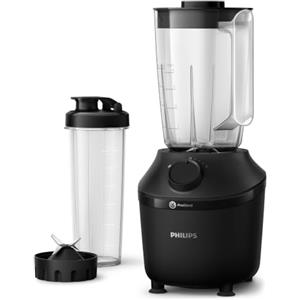 Philips Frullatore Con Base, 450 Watt, Tecnologia Problend, 1,9 Litri Serbatoio In Plastica, Incl. Bottiglia Per Bere, Nero (HR2041/41)