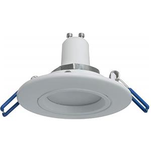 Planetitaly Faretto tondo incasso foro 7cm lampada orientabile LED 8W GU10 RGB RGBW luce soffitto (Colore bianco, Luce 6000K)