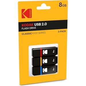 Kodak K100 - Chiavetta USB 2.0, confezione da 3