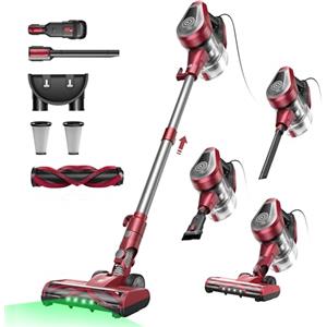 Vexilar C8 Aspirapolvere con filo 70KPa con 2 Livelli Aspirazione, LED 5 in 1 Aspirapolvere Verticale, Cavo 7m, Ultra-leggero,Scopa Elettrica con Filo Potente per Tappeti/Pavimenti/Peli di Animali