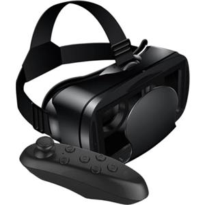EasyByMall Occhiali VR regolabili con controller per una migliore esperienza di realtà virtuale (nero)