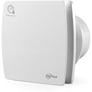 EINTTAX Ventola aspirante silenziosa per bagno, 100 mm, con sensore di umidità e timer, bianco, quadrato, 95 m³/h, da parete/finestra, per cucina, doccia, WC, 12 W, 34 dB