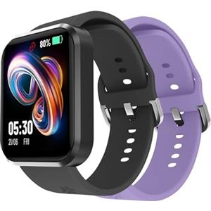 Celly, Smartwatch Trainerbeat2 con 2 Cinturini Intercambiabili, Monitoraggio Battito Cardiaco, Ossigeno e Sonno, Notifiche e Controllo Musica, Display da 1.44", Colore Lilla