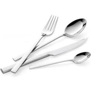 Lagostina Giada Set Servizio Posate Acciaio Inox 18/10 per 6 Persone, 24 Pezzi, con 6 Forchette, 6 Coltelli Tavola, 6 Cucchiai, 6 Cucchiaini Caffè, Spessore 3.5 mm, Finitura Lucida a Specchio