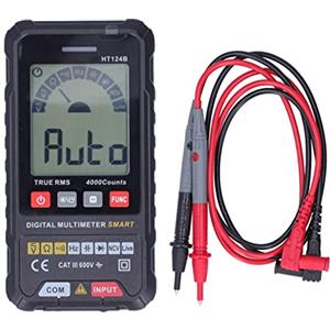 Walfront HT124B Multimetro Digitale Universale Smart Multi Tester Auto Range Misura Tensione Corrente Tester Ohm Volt Amp Tester