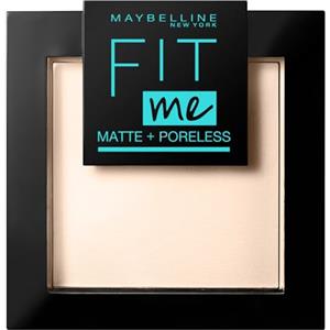 Maybelline Fit Me Matte&Poreless Cipria Opacizzante e Fissante, Pennello e Specchietto Inclusi, 105 Natural