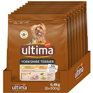 Ultima Taglia Piccola Yorkshire Terrier Pollo - Crocchette per cani - Confezione da 8 x 800g - Totale 6,4kg