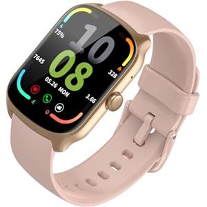 STECEi Smartwatch Uomo e Donna, Orologio Intelligente con Chiamate Bluetooth, Monitoraggio della Frequenza Cardiaca, del Sonno e Contapassi, Rosa