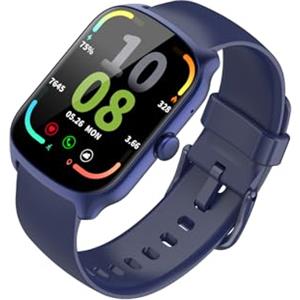 STECEi Smartwatch Uomo e Donna, Orologio Intelligente con Chiamate Bluetooth, Monitoraggio della Frequenza Cardiaca, del Sonno e Contapassi, Blu