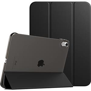 TiMOVO Cover Custodia per iPad A16 11/iPad 10 Gen 10,9, Nero | Retro in PC, Rigido Semi-Trasparente, Auto Sveglia/Sonno