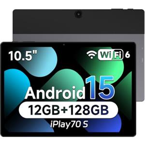 ALLDOCUBE iPlay70 S 10,5 pollici Android 15 Tablet, 12GB RAM + 128GB ROM (1TB TF), display IPS FHD+ 1920×1280, processore octa-core, WiFi 6, BT 5.2, jack audio 3,5 mm, batteria da 6000 mAh