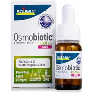 Osmobiotic Flora Baby - Integratore Alimentare con Fermenti Lattici per Neonato, Lattante e Bambino, Senza Glutine, Senza Lattosio, Senza Allergeni, Senza Aroma e Gusto - Flacone da 5 ml