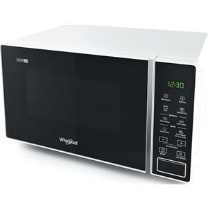Whirlpool MWP 203 W Forno a Microonde + Grill, 20 litri, Controllo Digitale, Display, Funzione riscaldamento e funzione scongelamento, Colore Bianco, con Griglia alta