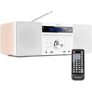 Audizio DAB radio met CD speler, Bluetooth, USB mp3 speler en radio - Stereo - Audizio Prato (102.217)