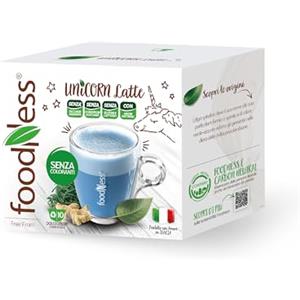 Foodness - 1 Box da 10 Capsule di Unicorn Latte, Capsule Compatibili con Sistema Dolce Gusto, Preparato Solubile per Bevanda con Latte di Cocco Senza Glutine, Lattosio, Grassi Idrogenati e Zuccheri