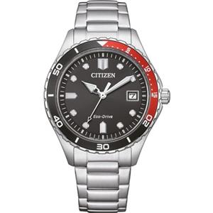 CITIZEN Orologio analogico al quarzo da uomo con cinturino in acciaio inox AW1820-81E, Nero, Bracciale