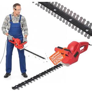 Avilia - Tagliasiepi Elettrico con Lame Asimmetriche da 550W per Giardino, Taglio Preciso e Sicuro con Guardia di Protezione e Coprilama