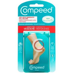 Compeed Cerotti per Vesciche Medio - Sollievo Immediato, Guarigione Rapida, Confezione da 5 Pezzi