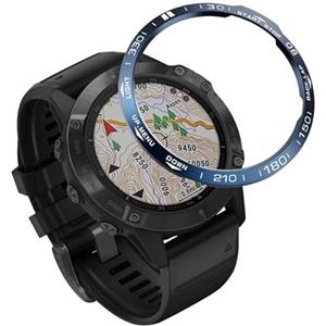DASEB Anello antigraffio per Garmin Fenix 5 Plus 6 Pro 6X Sapphire Watch lunetta anello in metallo Smart Watch cassa in acciaio inossidabile (colore: E, dimensioni: per Fenix 6X-6X Pro)