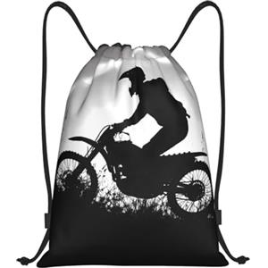HLBSDM Borsa sportiva con coulisse per moto da cross, palestra, yoga, zaino per adulti, 14x16,9 pollici, piccola.
