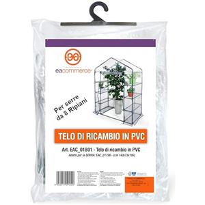 eacommerce Serra da Giardino e Balconi con copertura in PVC impermeabile per Orti, Piante e fiori (Telo di Ricambio per Serra da 8 Ripiani)