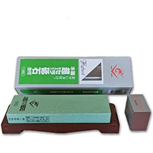 Sanelli Ambrogio, Naniwa Chosera, Pietra Affilacoltelli Professionale, Grana Grezza #400, Ideale per Correggere Lame Scheggiate, Splash&Go, Supporto Portapietra Incluso, Made in Japan