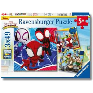 Ravensburger - Puzzle Bambini 5 Anni 3x49 Pezzi, Spidey - Puzzle 5 Anni, Collezione Marvel, Include 3 Puzzle 49 Pezzi, Giochi Educativi, Idee Regalo