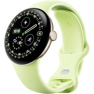 Google Pixel Watch 4 (41 mm) - Smartwatch Android con tracker per fitness e benessere, e assistente virtuale Gemini - Cassa in alluminio oro champagne - Cinturino sportivo verde cedro - Wi-Fi