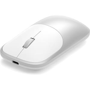Satechi Mouse Wireless Slim EX in Alluminio, Mouse Bluetooth e 2,4 GHz Multi-Dispositivo, Ricaricabile USB-C, Clic Silenzioso, Design Compatto ed Elegante per Mac, Windows e Android - Argento