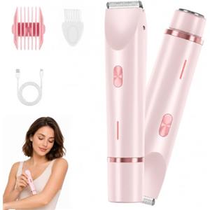 Lumelia Shavea Perfetta, Shavea Rasoio Donna, 2 In 1 Per Bikini E Corpo, Per Uso A Secco E A Umido, Adatto Per Viso, Ascelle, Gambe E Tutto Il Corpo (Rosa)