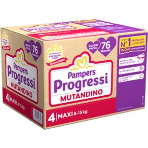 Pampers progressi mutandina quadri maxi 76 pezzi - PAMPERS - 986464372