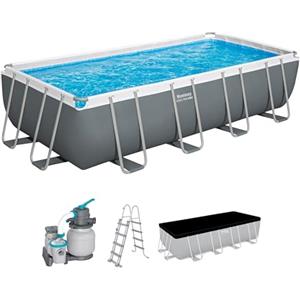 Bestway 56466-7 Set piscina fuori terra Steel Pro MAX - 5,49 m x 2,74 m x 1,22 m, grigio