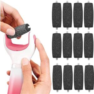 MR BAEQ 12 Rulli Ricambio per Scholl Velvet Smooth, Ultra-Grossolani Pomice Piedi Rullo Ricarche per Pedicure Elettrico, Testine Esfolianti, Rimuovi Calli e Pelle Dura, Pedicure Professionale per Piedi Lisci