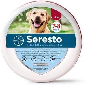 Elanco Seresto Collare Antiparassitario 70 cm per Cani oltre 8 kg - Protezione fino a 8 mesi contro Pulci e Zecche