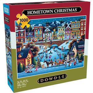 Buffalo Games - Dowdle - Natale della città natale - Puzzle da 1000 pezzi per adulti - Puzzle impegnativo perfetto per serate di gioco - Dimensioni finite 26,75 x 19,75