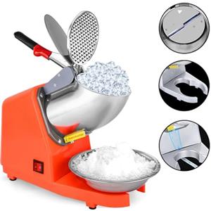 Generic Tritaghiaccio elettrico con motore ad alta potenza e paraspruzzi per creare coni di neve e ghiaccio rasato a casa o uso commerciale