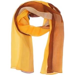 QUEEN HELENA Foulard Fantasia Sciarpa Velata Leggera Sottile Casual Morbida Donna (Arancio)