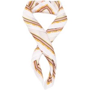 QUEEN HELENA Sciarpa Fina Morbida a Fantasia Foulard Leggero Casual Elegante Donna SC021 (Taglia Unica, Beige)