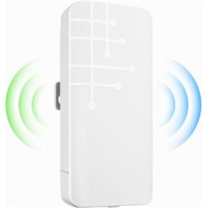 MEETOWN Ripetitore WiFi Esterno, 300Mbps Ripetitore WiFi Outdoor, IP65 Resistente alle Intemperie, Ripetitore WiFi da Giardino con Reapter/AP/Router Mode, Compatibile con Il 99% dei Modelli