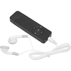 ASHATA Lettore Mp3, Lettore Mp3 USB Lettore MP3 per Studenti per Bambini Lossless Plug in Scheda di Memoria Espandibile Fino a 64 GB Non Inclusa, per Regali Studenti(Nero)