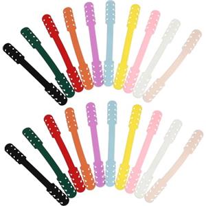FRCOLOR Ganci Regolabili per Mascherine in Silicone Antiscivolo, 20 Pezzi | Compatibili Fascia Auricolare e Modelli Montati sulla Testa, Struttura Durevole, Aggancio Stabile
