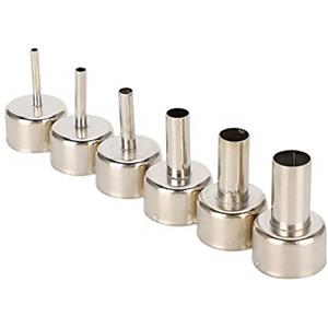 Generic Kit Versatile di Ugelli per Pistola Ad Aria Calda da 6 Pezzi - da 3 Mm a 12 Mm - Materiale in Acciaio Inossidabile - Compatibile con Pistola Termica 858D - per Lavori di Saldatura e
