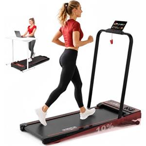 DR.GYMlee Tapis Roulant 4 in 1, Pieghevole per Casa e Ufficio, da Scrivania 1-12 km/h, Silenzioso e Compatto per Camminata e Jogging, per Principianti con Telecomando e Display LED