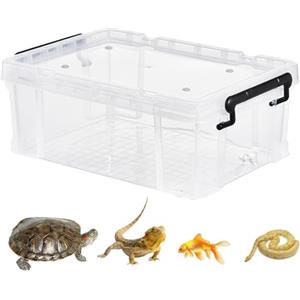 Generisch Acquario per tartarughe d'acqua, vaschetta trasparente per tartarughe, grande vasca, terrario acquatico, per casa, soggiorno, aula, camera da , appartamento, dormitorio degli studenti, ufficio