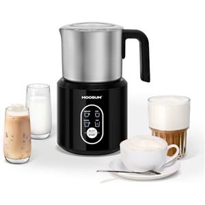MOOSUM Elettrico 500ml per Cappuccino, Macchina per Schiuma Latte Calda e Fredda, Scaldalatte Automatico, Cioccolata Calda, Acciaio Inossidabile Sicuro per Lavastoviglie,acciaio inossidabile