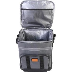 Naroote Borsa Frigo Portatile 35 Litri con Scomparti Multipli per Campeggio e attività in Spiaggia Borsa Termica Morbida Isolata Impermeabile Grigio Scuro con Ruote