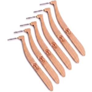 ETICO - 6 Scovolini Interdentali con Manico in Bambù, Scovolini Dentali 0,4 mm Ecologici, Ideali per una Pulizia Profonda dei Denti, Dispositivo Medico, Designed in Italy