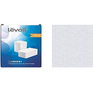 LEVOIT Cuscinetto per Aromaterapia, Attato all' Umidificatori con Tappetini Profumati per Aggiungere Oli Essenziali, Compatibili con Classic300S, OasisMist 450S, LV600S, Confezione da12 Pezzi, Bianco