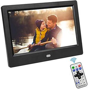 VBESTLIFE Cornice Digitale da 7 Pollici Elettronico Digitale Immagine/Foto HD LED Screen Digital Photo Frame Sveglia con Telecomando per Casa Ufficio(Black)